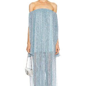 CAROLINE CONSTAS  Corinthia Off Shoulder Pleated Gown - LONG DRESS